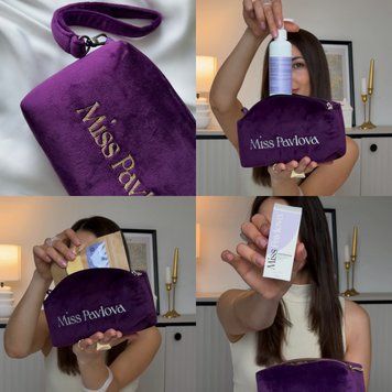 Сет догляду для волосся DREAM TEAM + оксамитова косметичка Miss Pavlova &reg; hairsetwithbag фото
